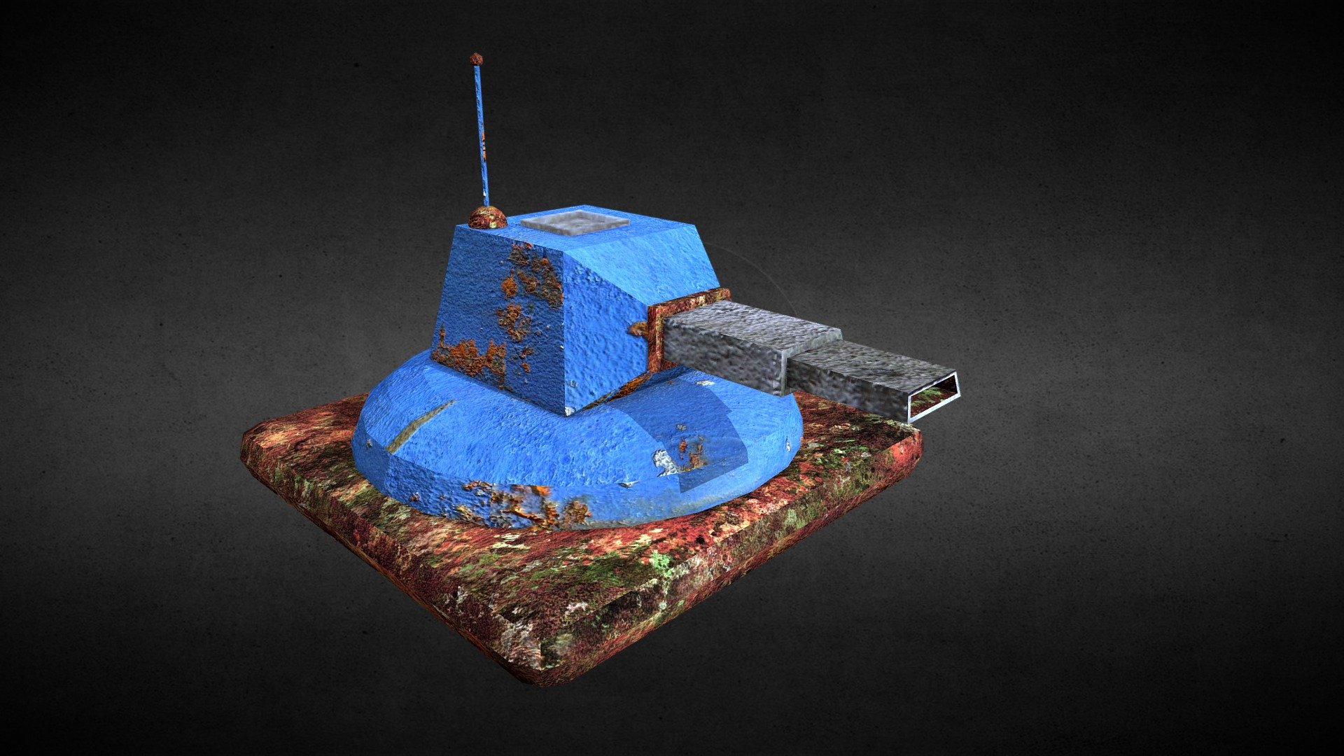Rust turret 3d model (120) фото