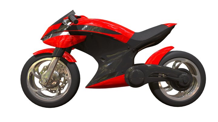 Free Concept Sport Bike 3D Model