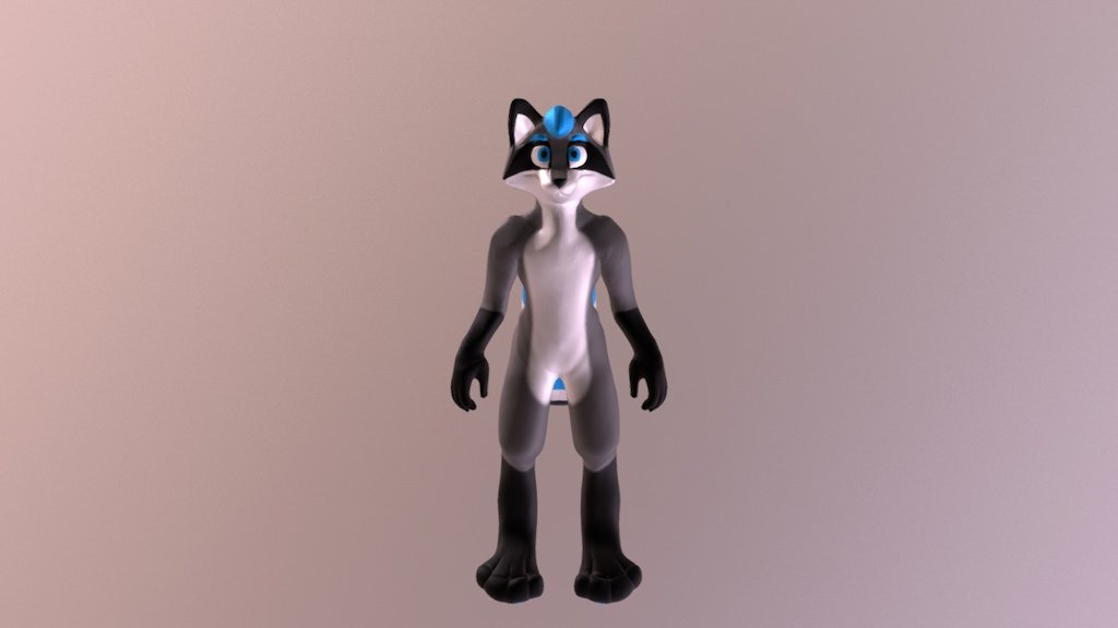 Mike the Electric Raccoon (commission) - 3D model by TinyZip [57b4e4e ...