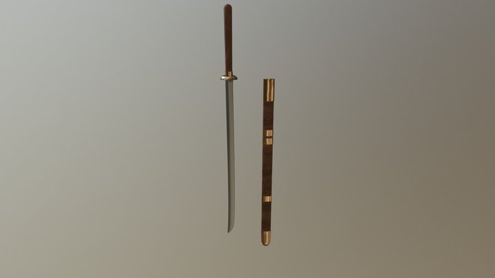 Chinese katana 3D Model
