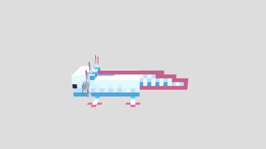 Cyan axolotl minecraft