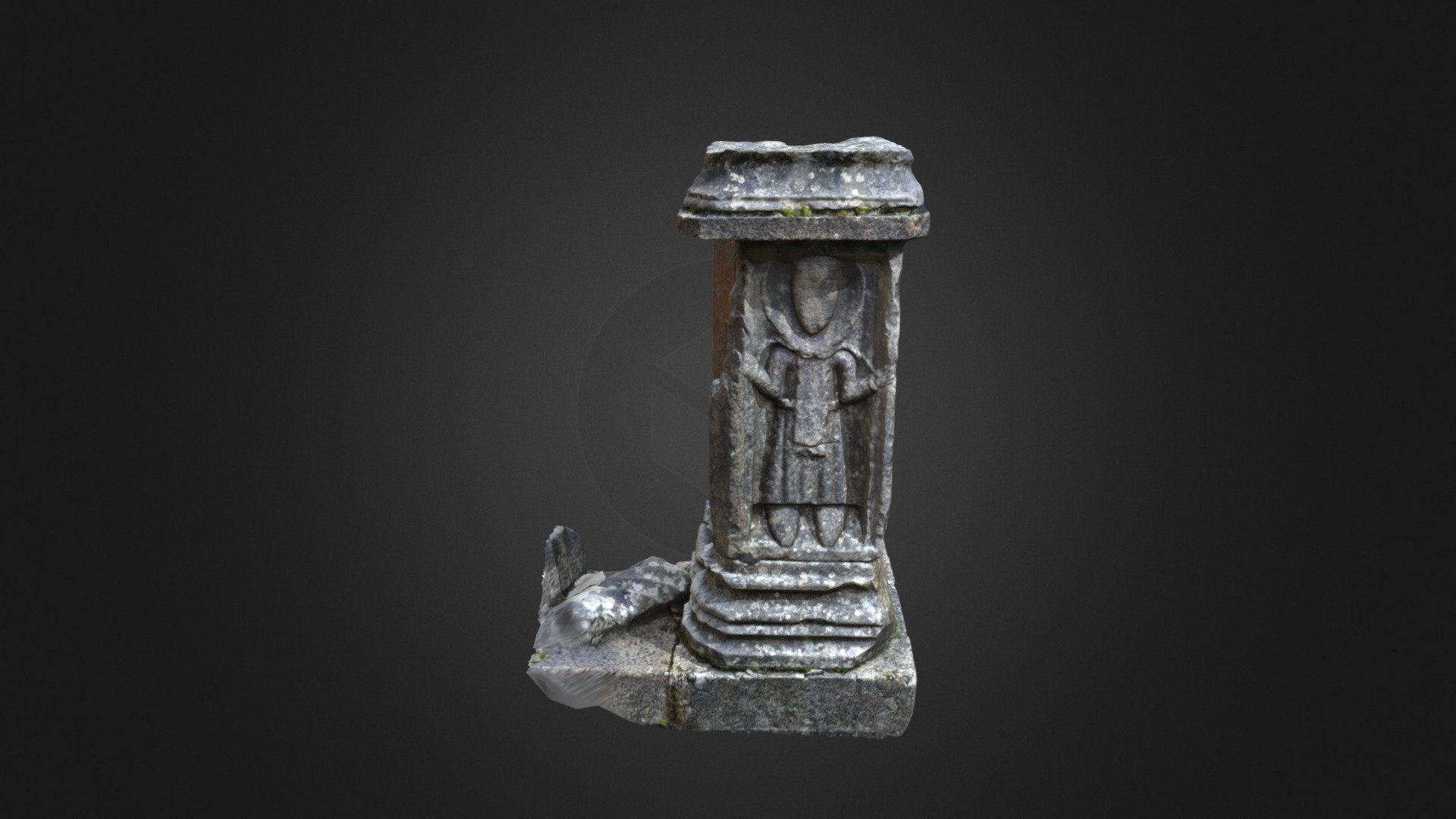 Sligo Abbey: Cloister Column SW Download Free 3D model by b