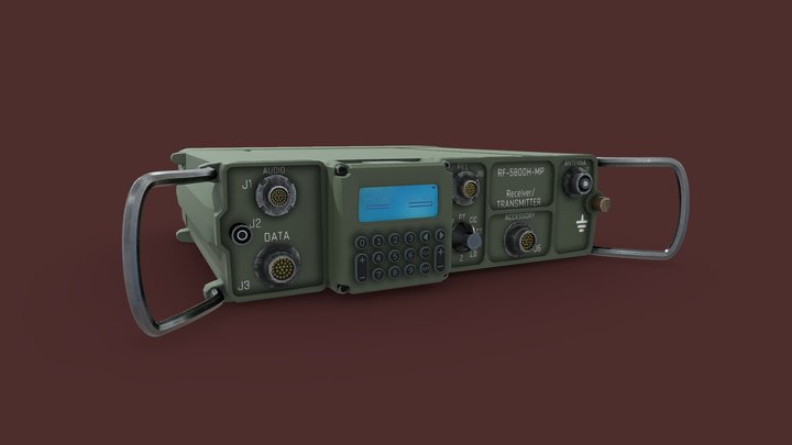 Military Radio Communication System 3D Model
