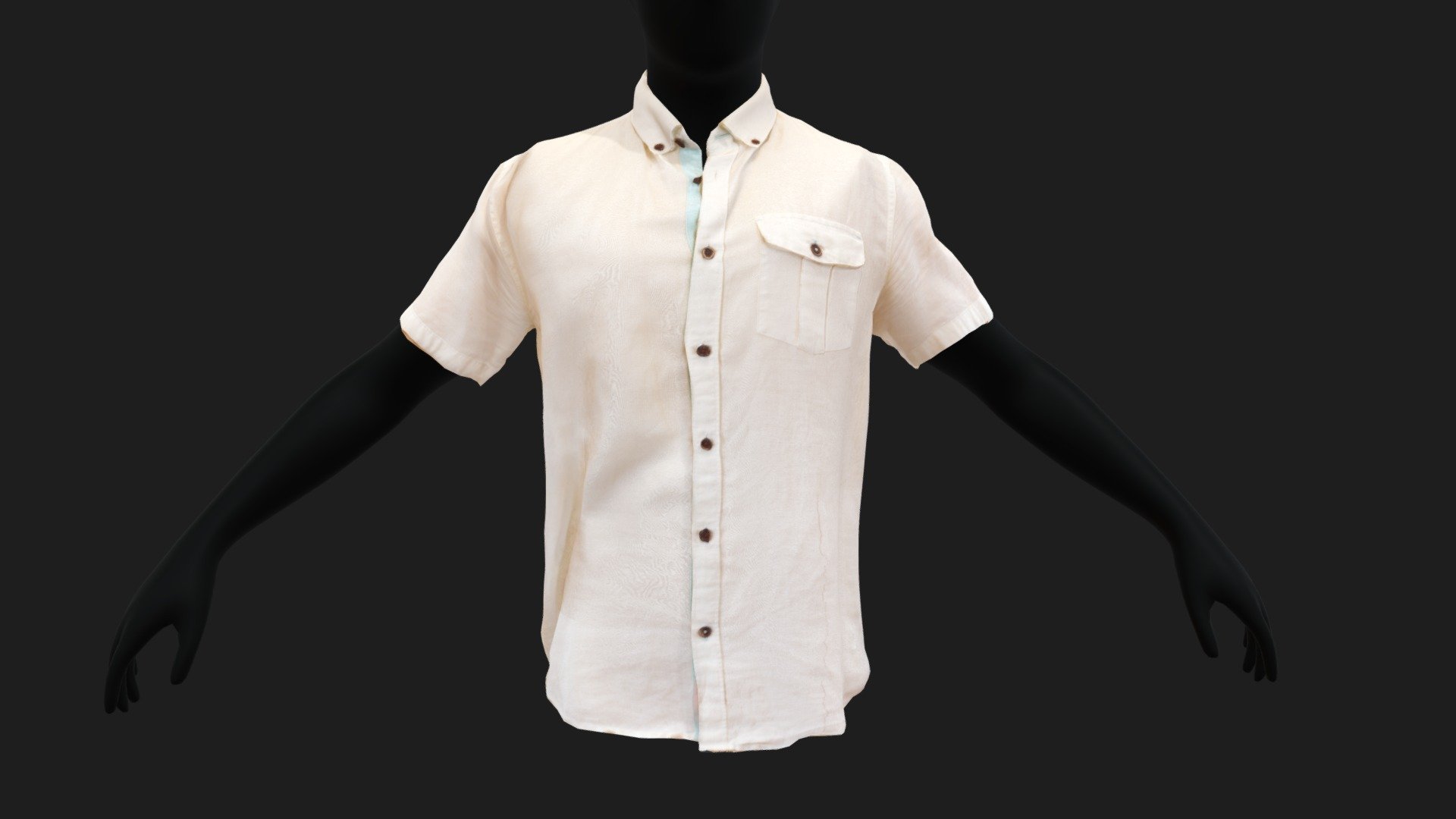 Linen shirt - Scan - low poly - Download Free 3D model by Tijerín Art