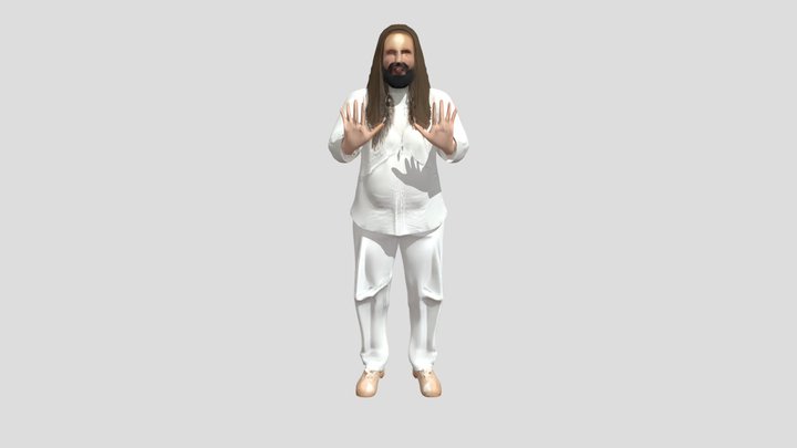 person with long hair acting 3D Model