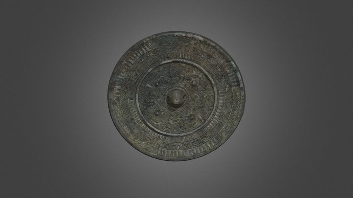 人物禽獣文鏡D 3D Model