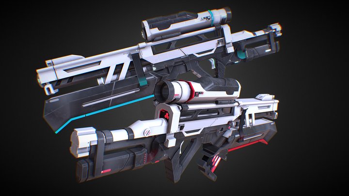 SciFi Sniper 3D Model