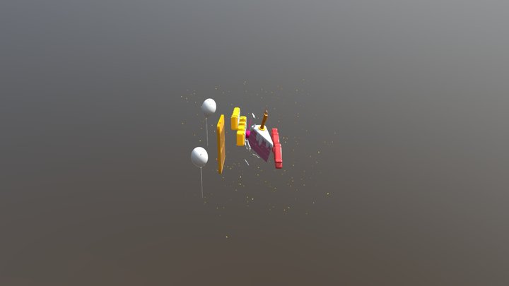 Birthday Card - Rewrite The Name (copy) (2) 3D Model