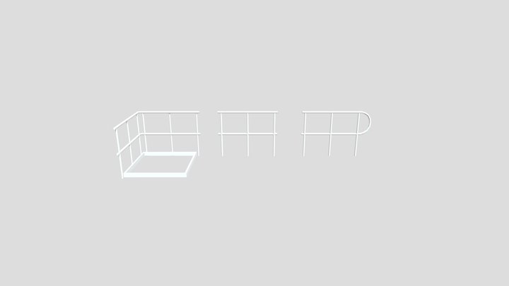 Metal Railing Walkway Pack 3D Model