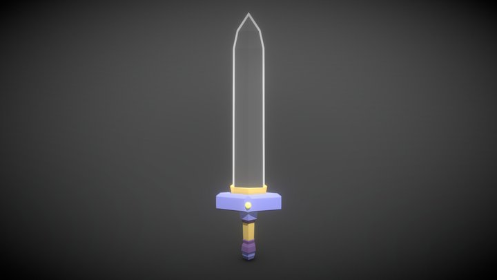 Blue Sword 3D Model