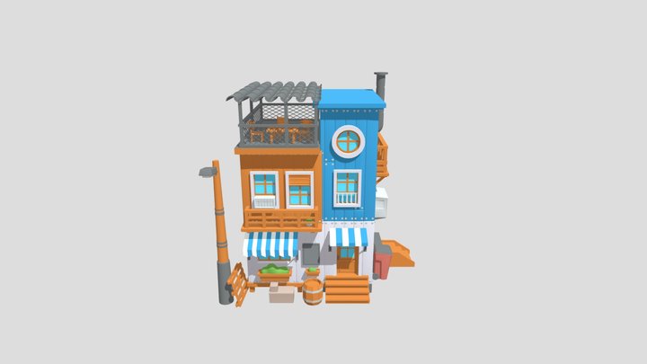 lowPoly,House 3D Model