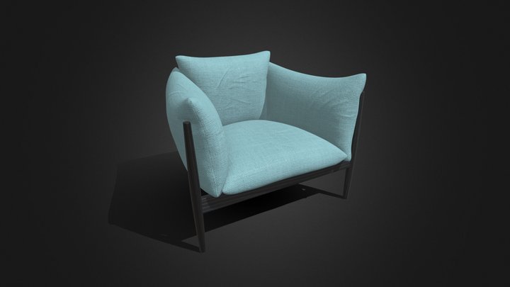 Tapio Armchair By Paola Lenti 3D Model