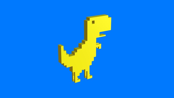 Dinosaur In Google Chrome 3D Model