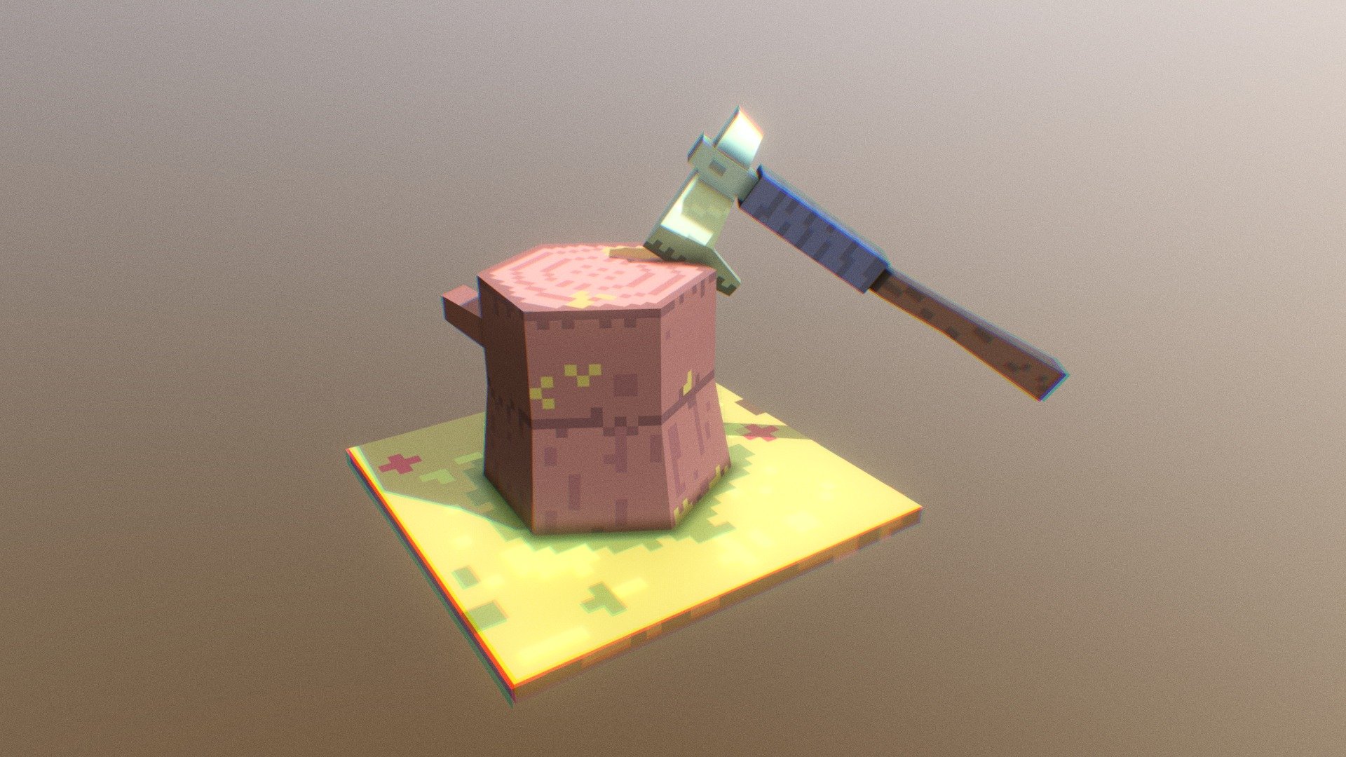 LOWPOLY Lumber Axe 3D model by Hozartist [57c7708] Sketchfab