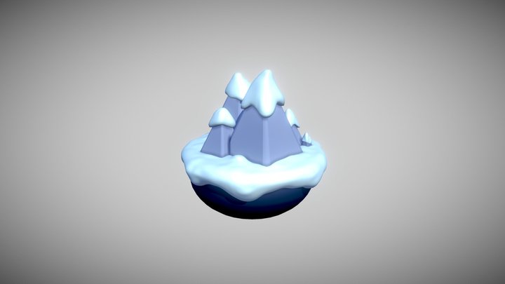 Mountains and snow 3D Model