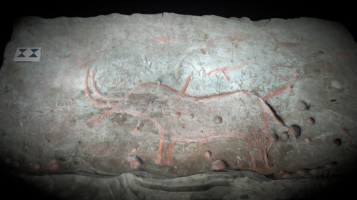 "Rain Bull" engraving, Kamyana Mohyla 3D Model