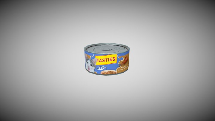 CatFoodCan_Low_16 sided 3D Model