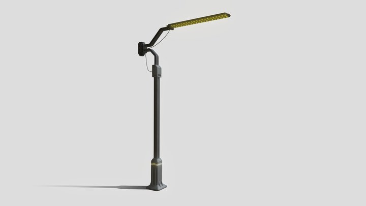 Cyberpunk Street Lamp 3D Model