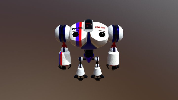 Police Bot. 3D Model