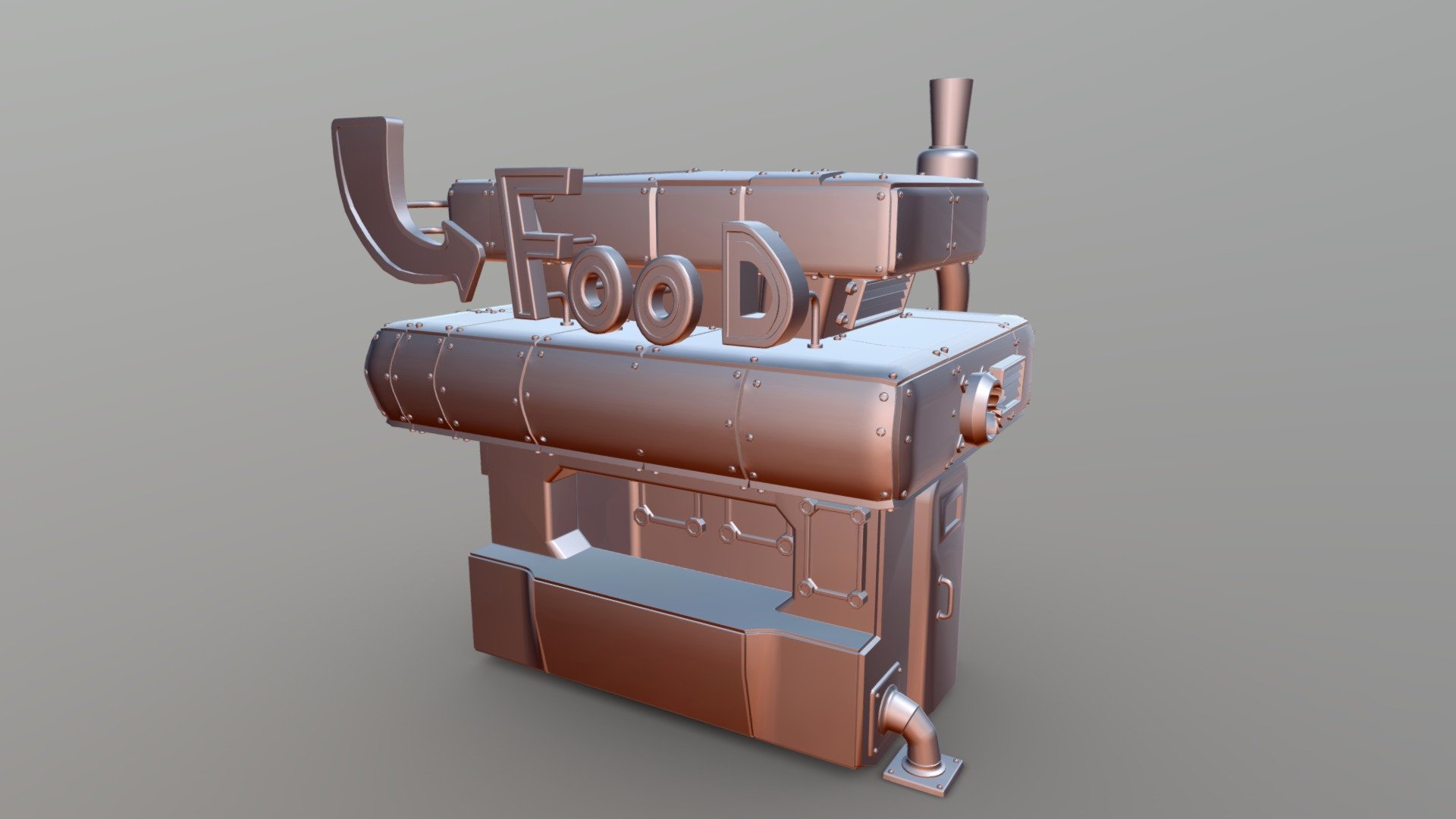 Food shop - high poly