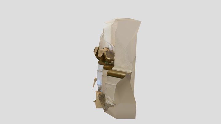 Holy water font in the shape of a sea shell 3D Model