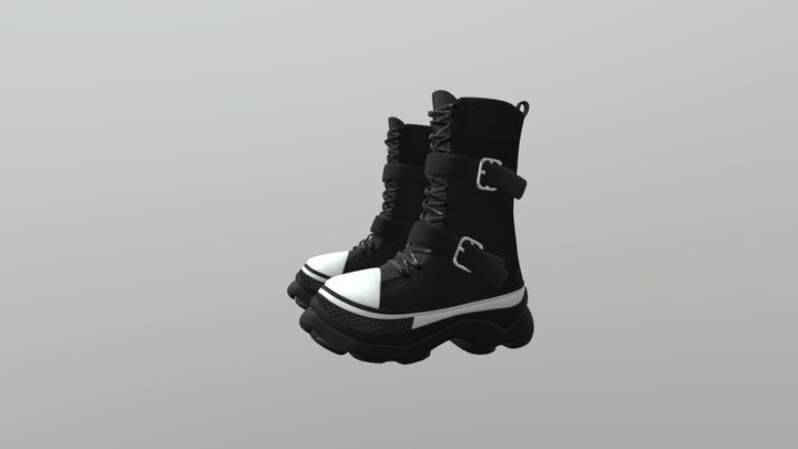Combat Boots(Unisex) 3D Model