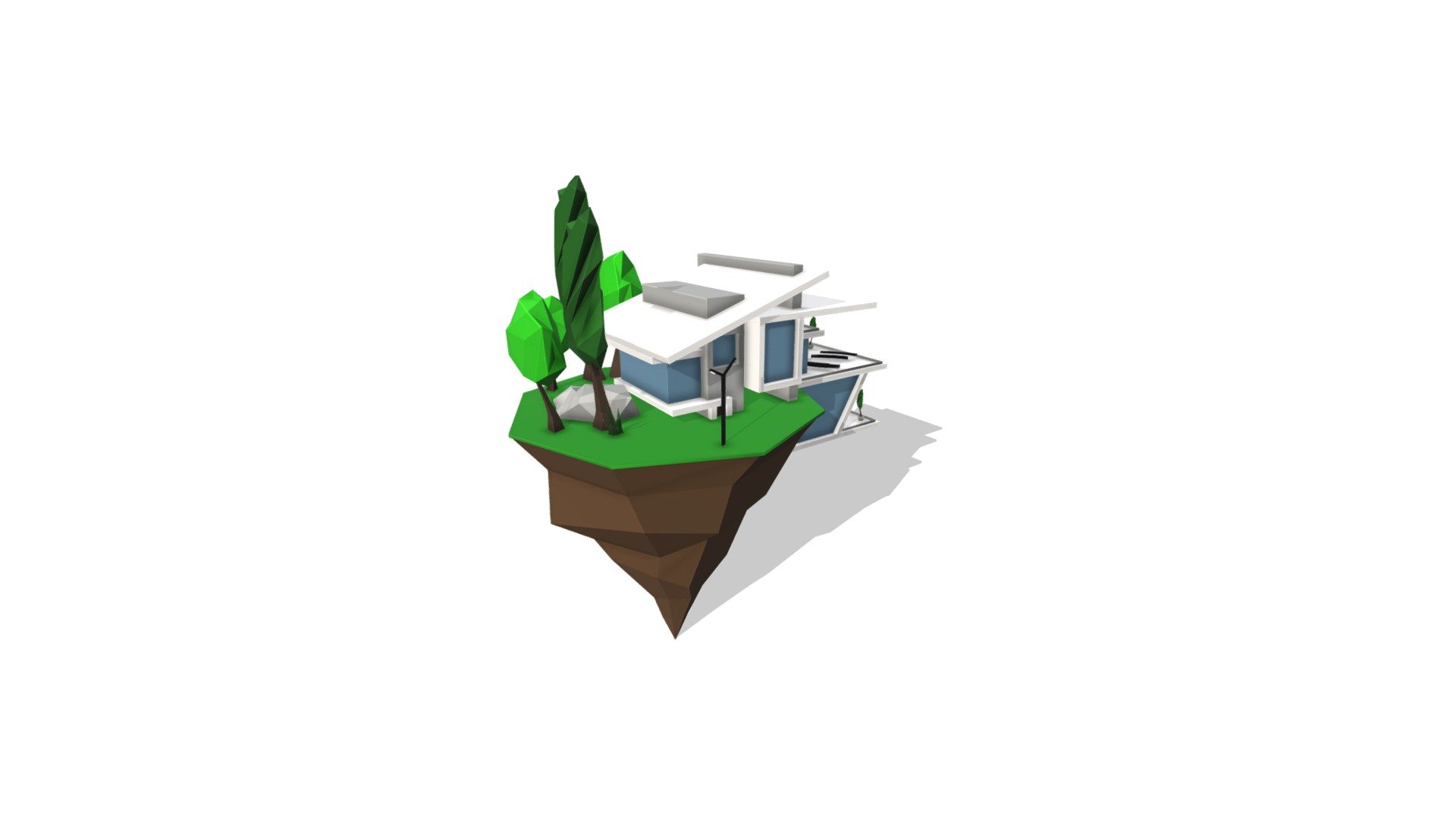 Low Poly Modern House