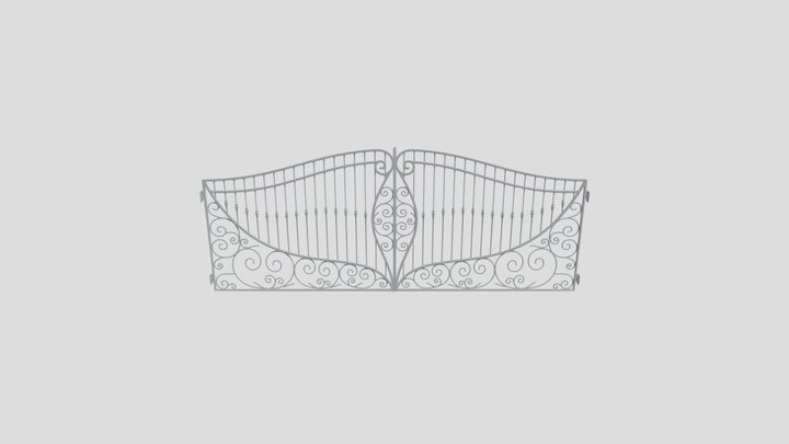 Large Fancy Wrought Iron Gate