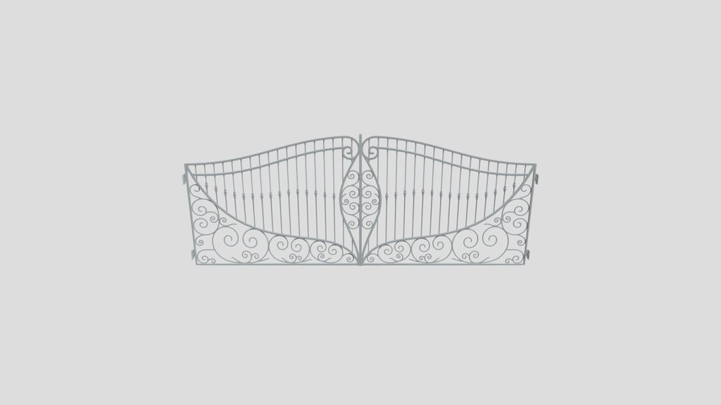 Large Fancy Wrought Iron Gate