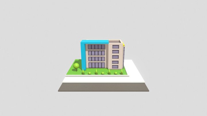 Prédio Low Poly 3D Model