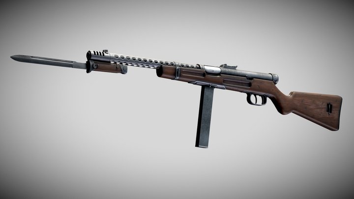 Beretta M38A 3D Model