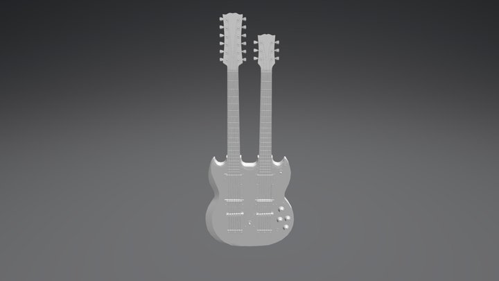 Gibson EDS-1275 Jimmy Page Signature 3D Model