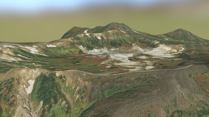 Mt.Mamiya to Mt.Hokkai trail 2/3 3D Model