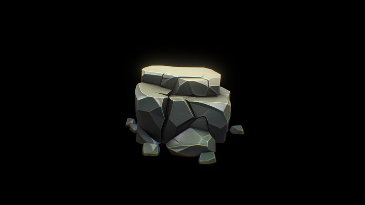 Stylized Rock 3D Model