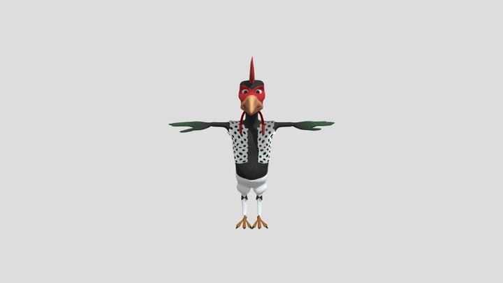 Black rooster 3D Model
