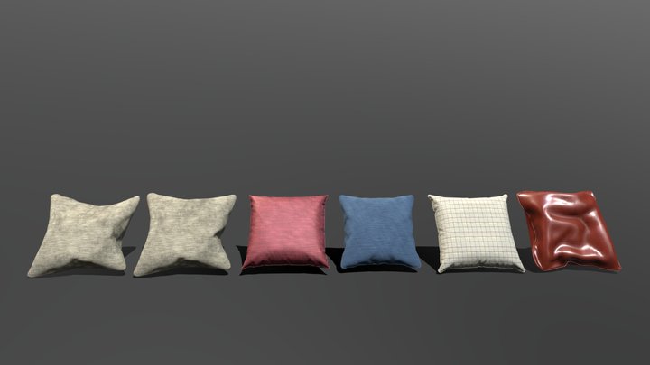 Various cushions 3D Model