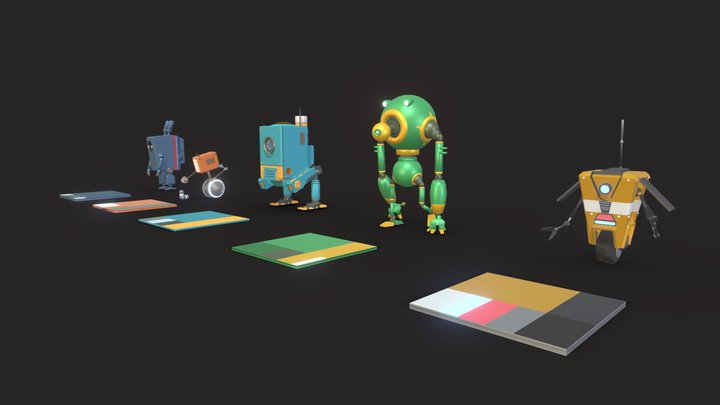 [HW XYZ School] Blooking painting 3D Model