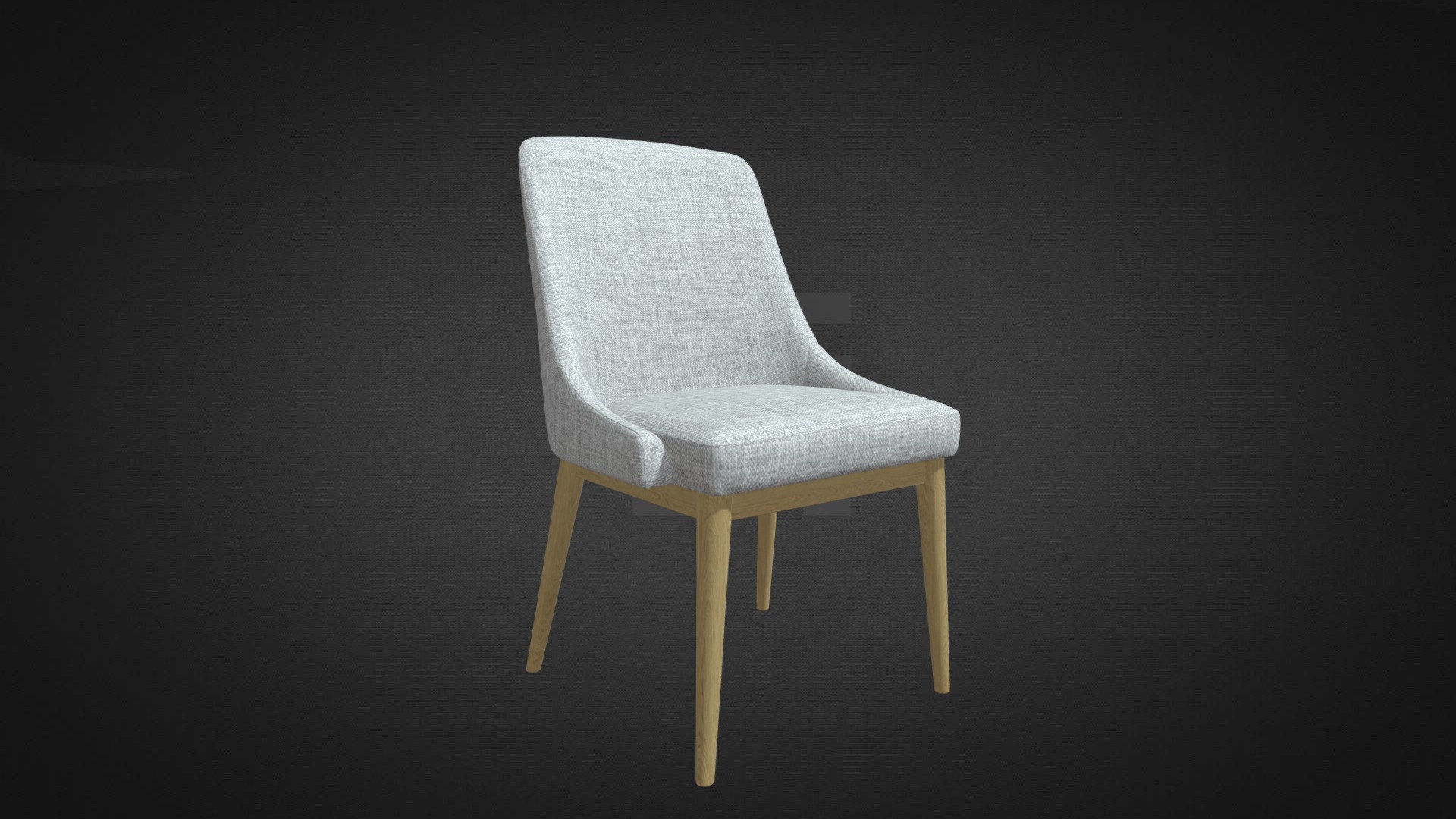 3D model Guernsey Chair Hire - This is a 3D model of the Guernsey Chair Hire. The 3D model is about a white chair with a black background.