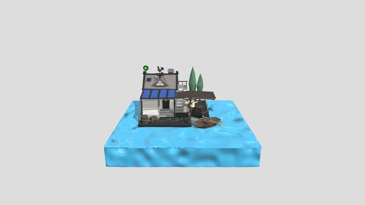 Beach house in Aranga 3D Model