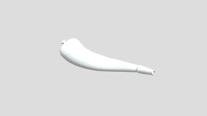Antique Powder Horn 3D Model