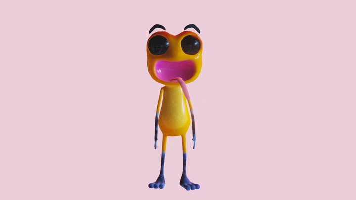 Cute Frog 3D Model