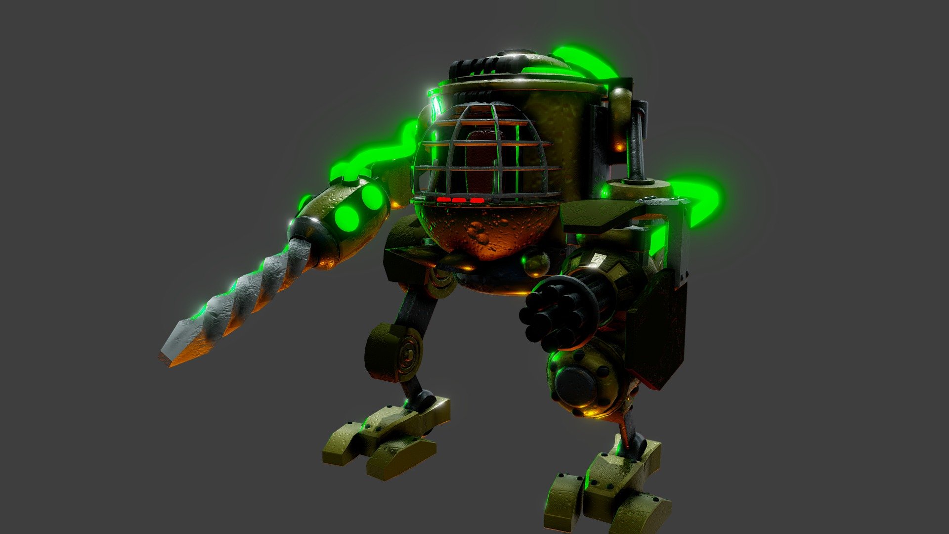 Cyberpunk Raider Mech