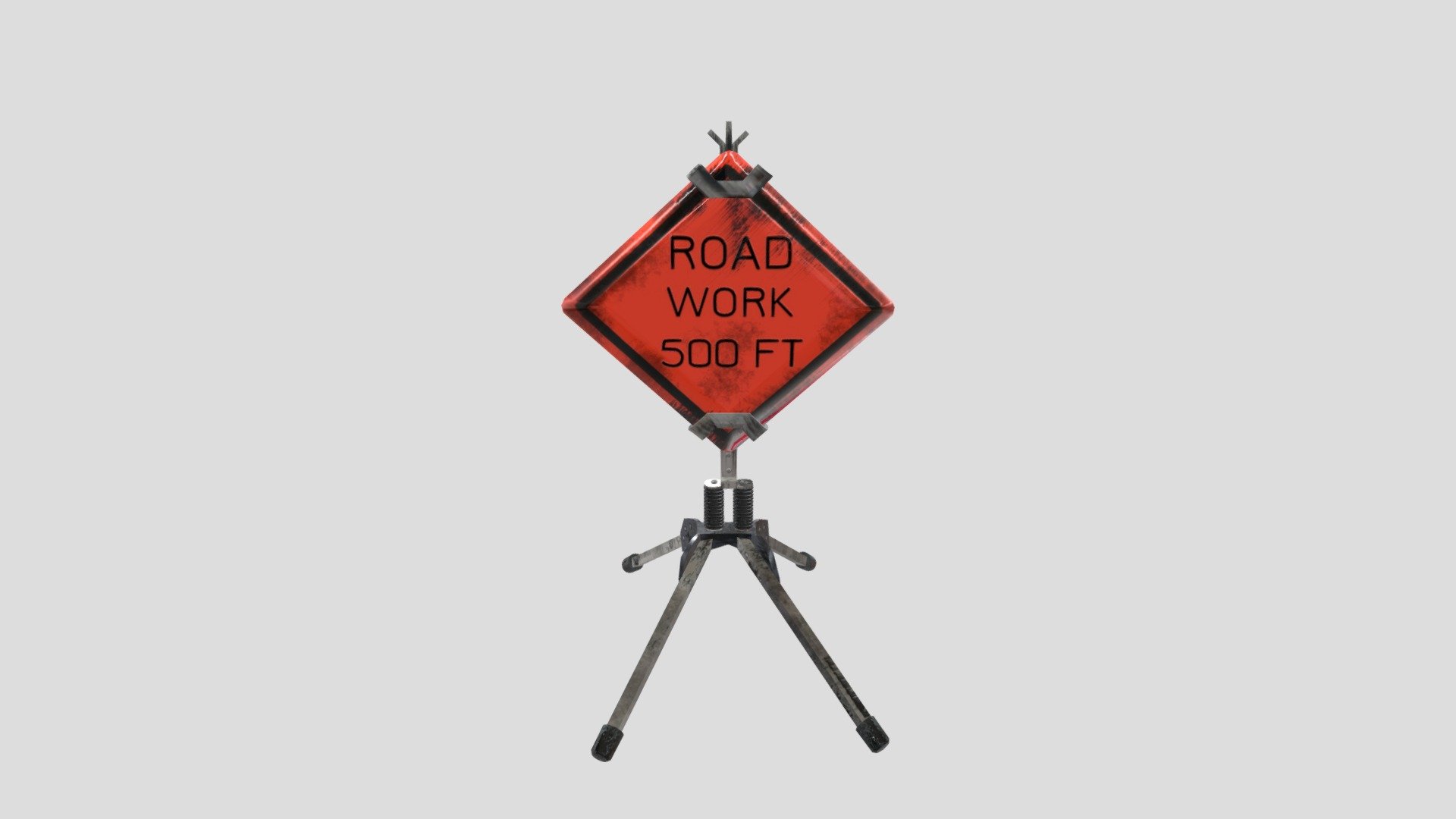 Road Work 500ft (Sign) wth no flags
