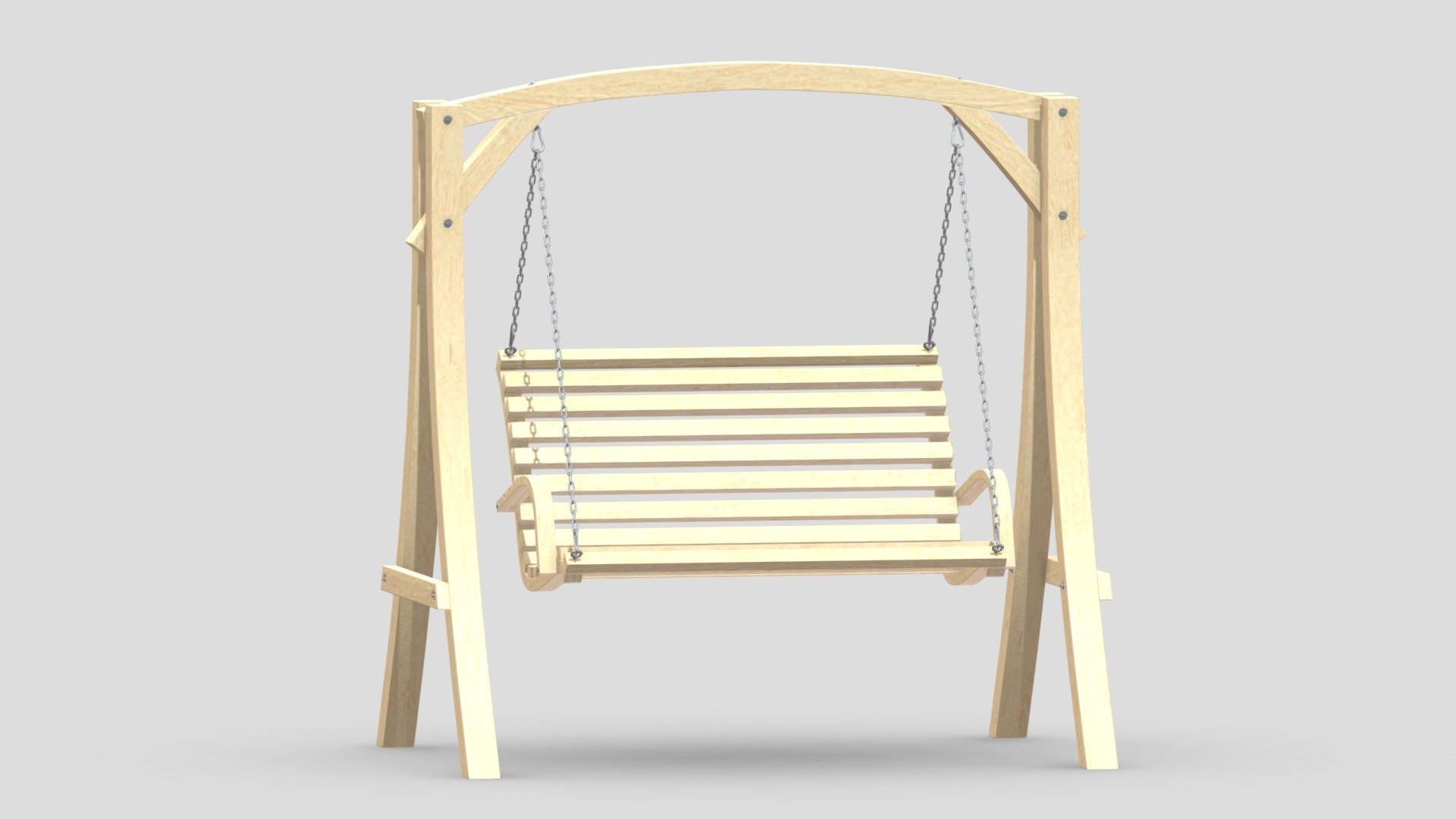 Wooden Swing Chair 01 - Buy Royalty Free 3D model by Frezzy (@frezzy3d ...