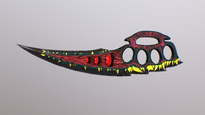 Knuckle Knife - BloodyHell 3D Model