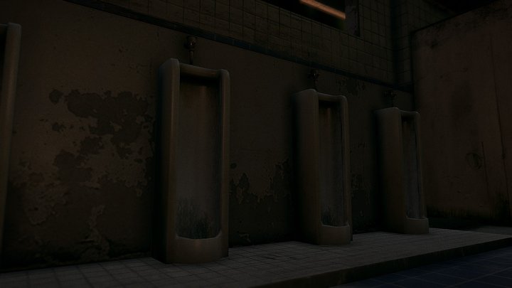 old public restroom in forest.森の中の公衆トイレ. 3D Model