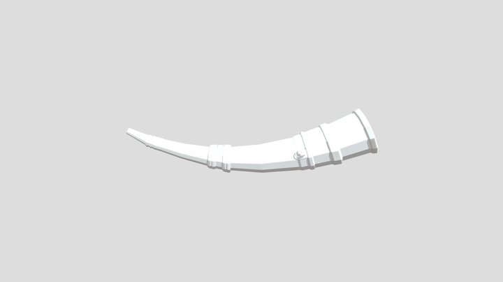 Untextured Horn 3D Model