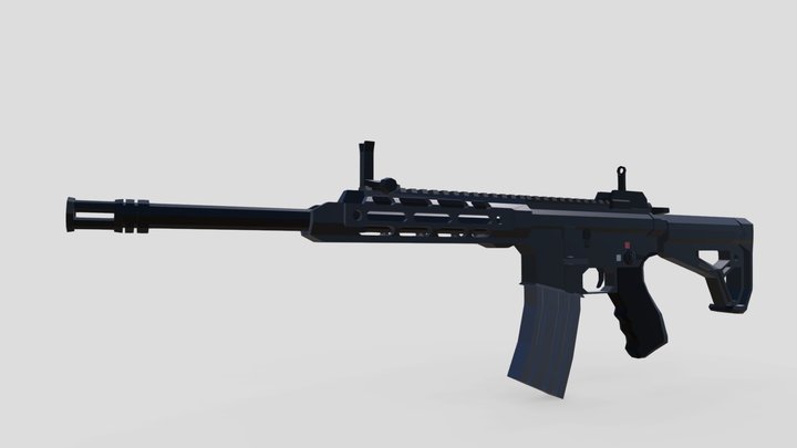 Pindad AM 1 / SS3 M1 Low Poly 3D Model