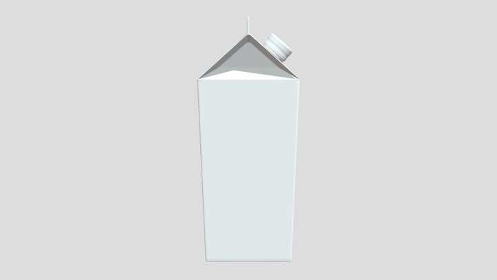 Milk Box 3D Model