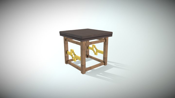 Simple Wooden Side Table – Modelo 3D gratuito STL